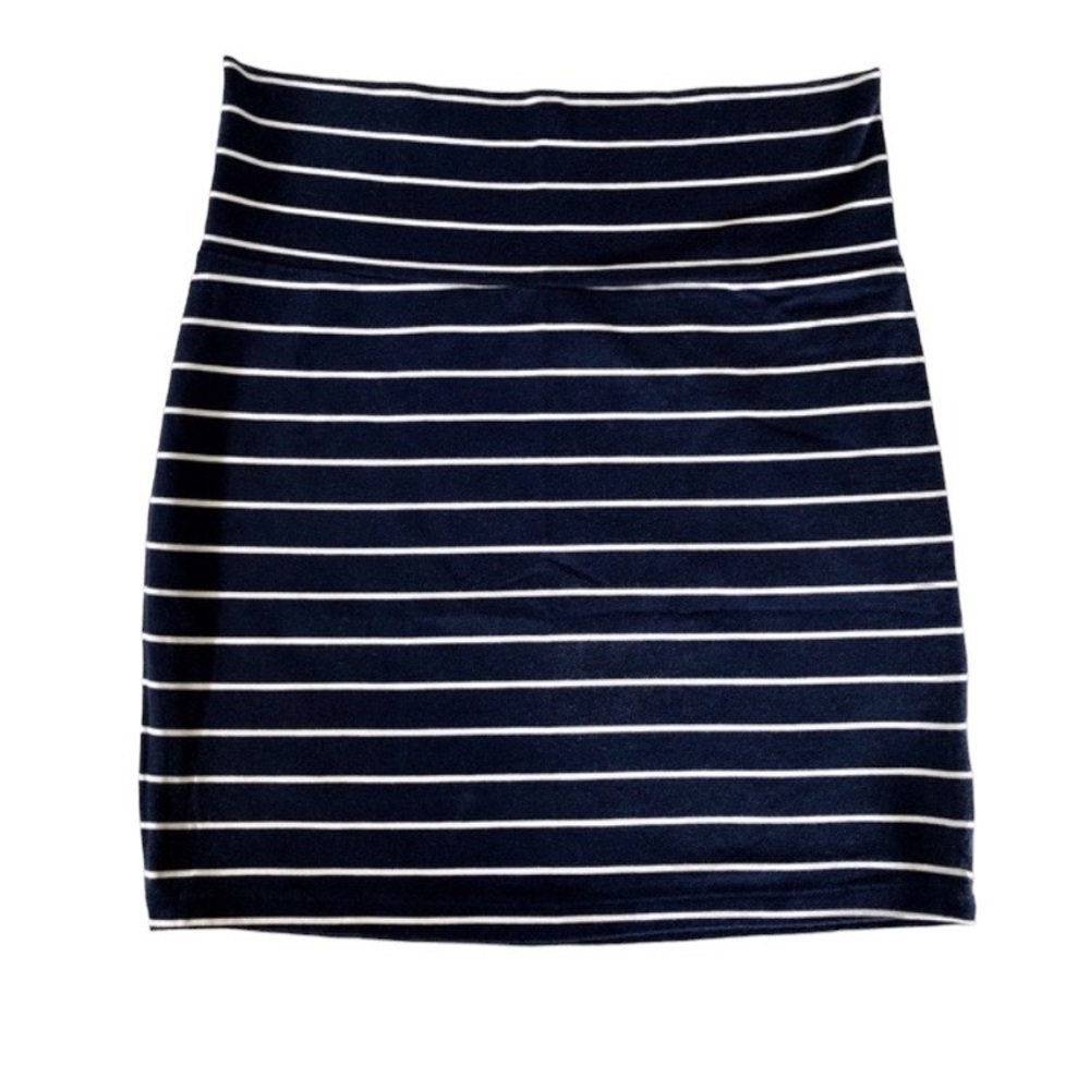 ❤️3 for 25! Navy blue nautical striped skirt, XL